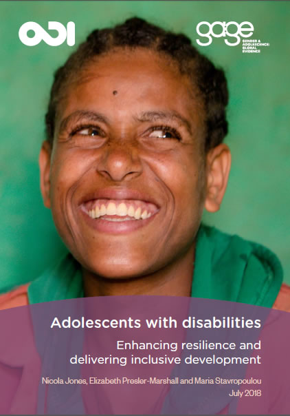 Adolescents with disabilities Enhancing resilience and delivering inclusive development