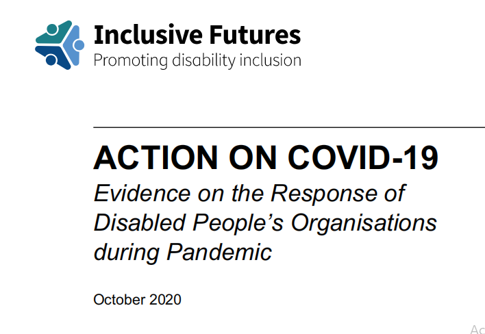 ACTION ON COVID-19 Evidence on the Response of  Disabled People’s Organisations  during Pandemic