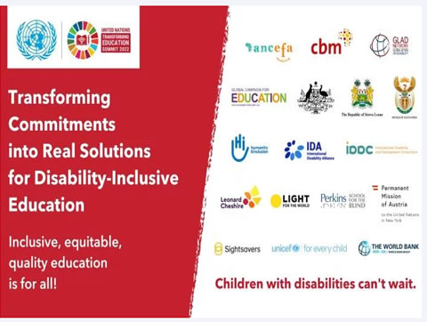 Transforming education is not possible without the inclusion of learners with disabilities. The time to act is NOW!