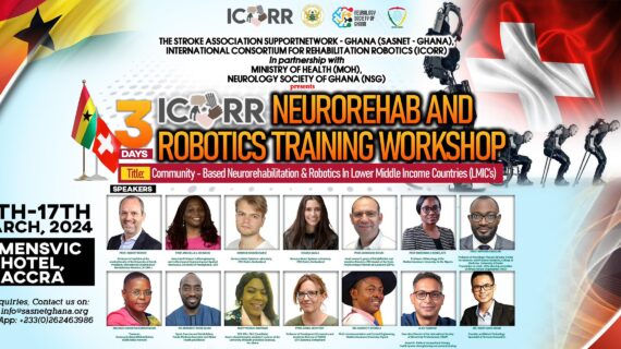 CALL FOR APPLICATION (DEADLINE: 15TH FEB.2024) NEUROREHAB & ROBOTICS workshop in Accra, Ghana.