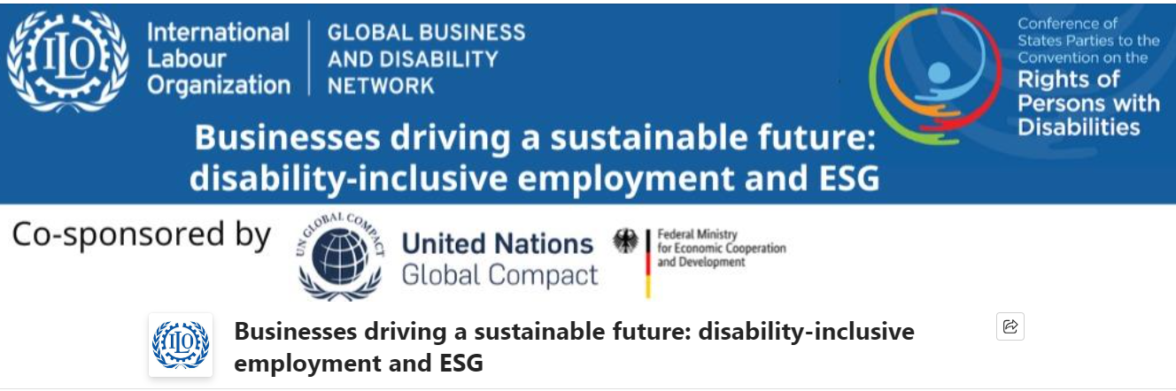 Businesses driving a sustainable future: disability-inclusive employment and ESG