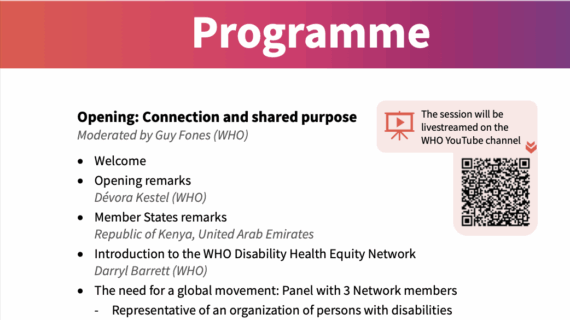 Inaugural meeting of the WHO Disability Health Equity Network – 12 November 2025